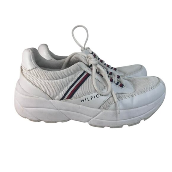 Tommy Hilfiger Sneakers Womens 8.5M WhiteLeather Sole Retro Classic 90s Y2K - Picture 6 of 9